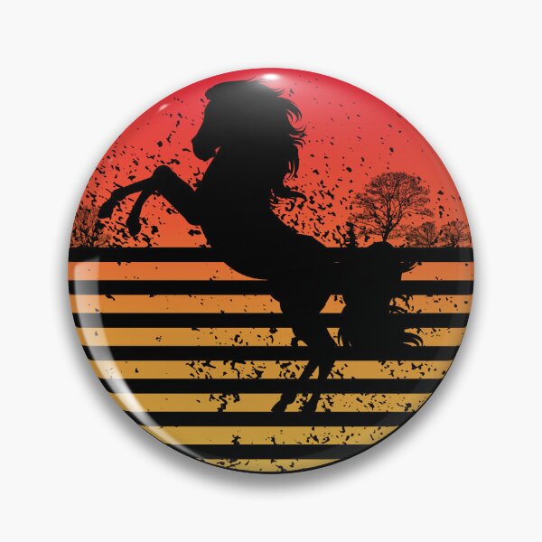 Aperçu de l'œuvre Cheval sauvage Coucher de soleil vintage Coucher de soleil rétro créée et vendue par BoutiqueForAll.