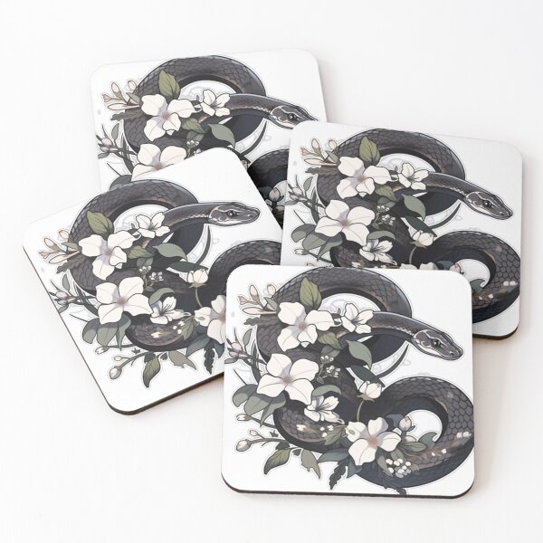 Item preview, Gothic Aesthetic Cute Floral Snake  designed and sold by MaryLWilliams.