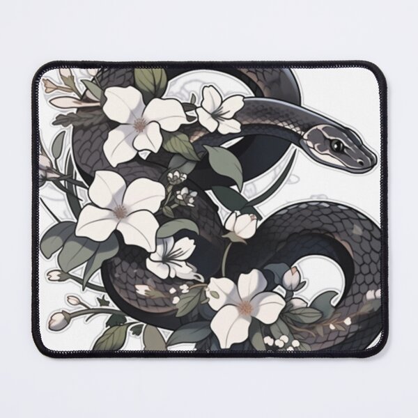 Item preview, Gothic Aesthetic Cute Floral Snake  designed and sold by MaryLWilliams.