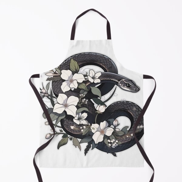 Item preview, Gothic Aesthetic Cute Floral Snake designed and sold by MaryLWilliams.