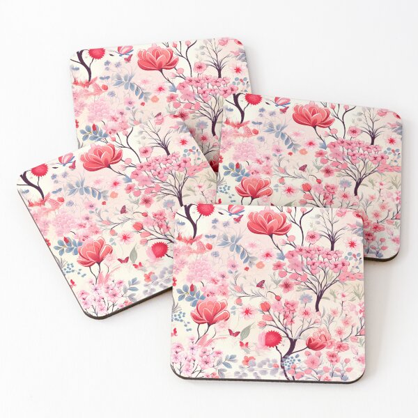Item preview, pink florals seamless style designed and sold by Zwzc.