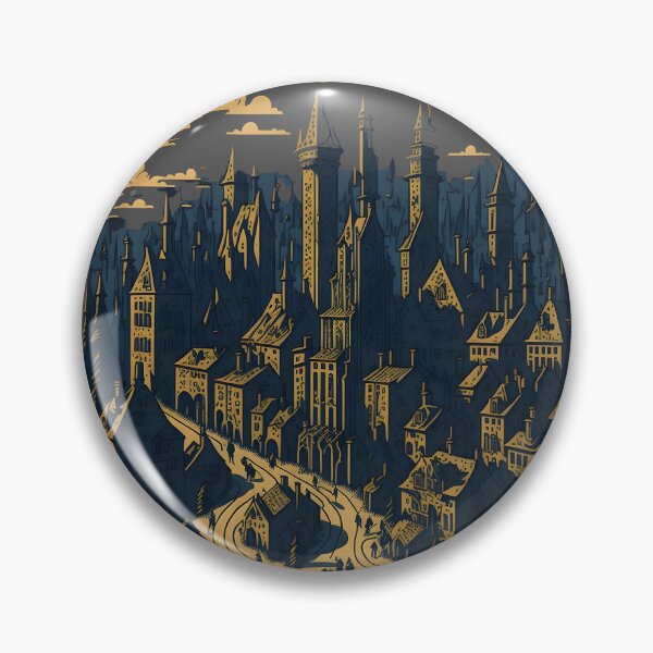 Item preview, Medieval Cityscape Abstarct cartoon designed and sold by MoxieVibe.