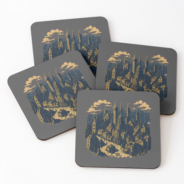 Item preview, Medieval Cityscape Abstarct cartoon designed and sold by MoxieVibe.
