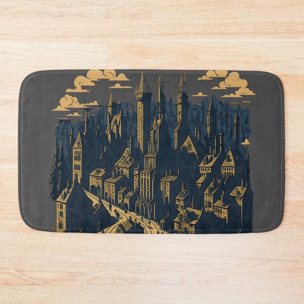 Item preview, Medieval Cityscape Abstarct cartoon designed and sold by MoxieVibe.