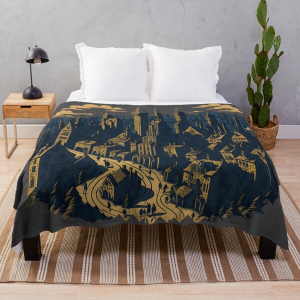 Item preview, Medieval Cityscape Abstarct cartoon designed and sold by MoxieVibe.
