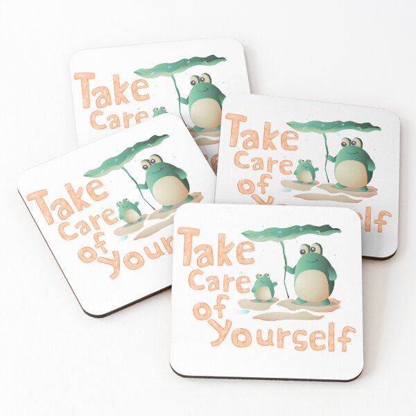 Item preview, cute frog character for t-shirt and text take care  designed and sold by Cute Animal pattern T-shirt.