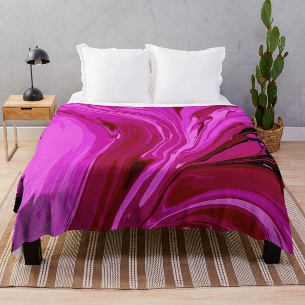 Item preview, Abstract Shocking Pink and Black Swirl Paint Splash Design designed and sold by Blue-Banana.