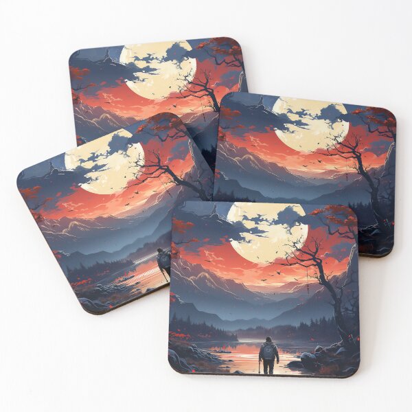 Item preview, Open landscape distant mountains designed and sold by WallWhimsyWorks.