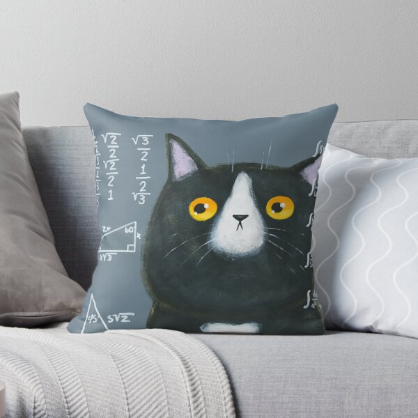 Ameowican Gothic Calico And Tuxedo Cat Throw Pillow Cushion Cover