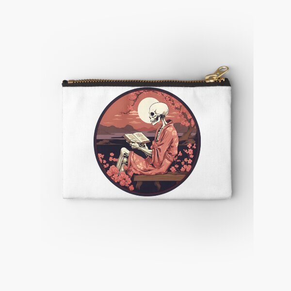 Item preview, Enchanted Skeleton Immersed in the Joy of Reading - Reading Cartoon Characters designed and sold by Ordinary Life Works.