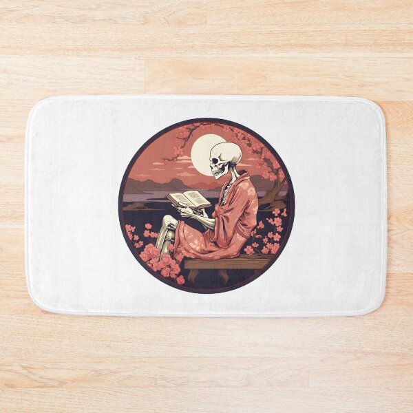 Item preview, Enchanted Skeleton Immersed in the Joy of Reading - Reading Cartoon Characters designed and sold by Ordinary Life Works.