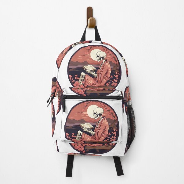 Item preview, Enchanted Skeleton Immersed in the Joy of Reading - Reading Cartoon Characters designed and sold by Ordinary Life Works.