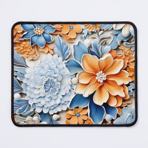 Item preview, Light blue and light orange flower HD designed and sold by EternityLoves.