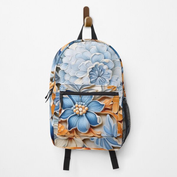 Item preview, Light blue and light orange flower HD designed and sold by EternityLoves.