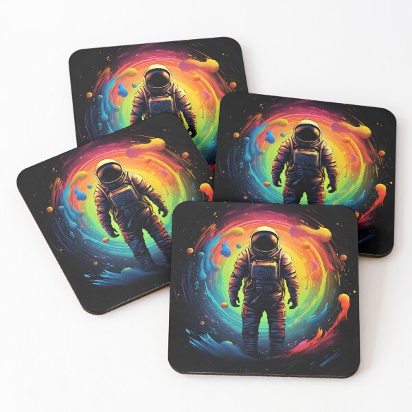 Item preview, Astronaut in Space on Colorful Canvas designed and sold by ArtisimoStudio.