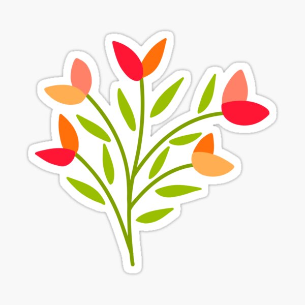 Item preview, Vibrant Red Orange Coral Flower Cluster designed and sold by Nicola-Rowe.