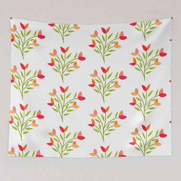 Item preview, Vibrant Red Orange Coral Flower Cluster designed and sold by Nicola-Rowe.