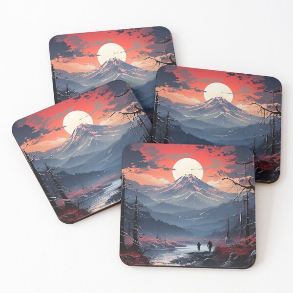 Item preview, Open landscape distant mountains designed and sold by WallWhimsyWorks.