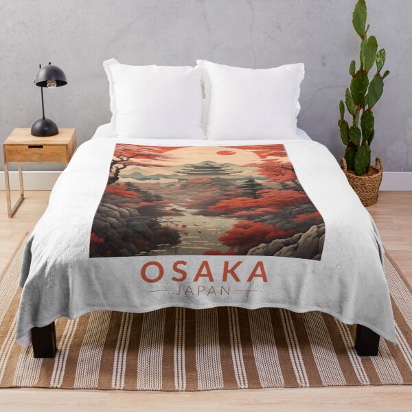 Item preview, Osaka Japan Travel Art Vintage designed and sold by KrisSidDesigns.