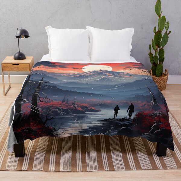 Item preview, Open landscape distant mountains designed and sold by WallWhimsyWorks.