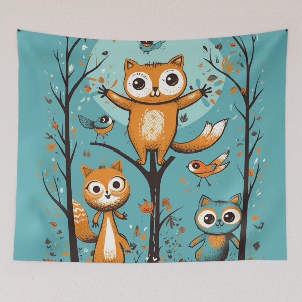 Artikelvorschau, Verspieltes Waldtier-Design für Kinder entworfen und verkauft von StudioRedKoala.