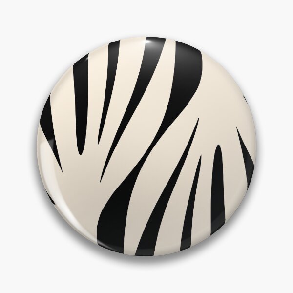 Item preview, Maldives Leaves Minimalist Abstract Pattern in Black and Almond Cream designed and sold by kierkegaard.