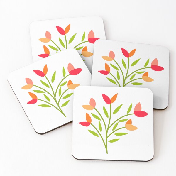 Item preview, Vibrant Red Orange Coral Flower Cluster designed and sold by Nicola-Rowe.