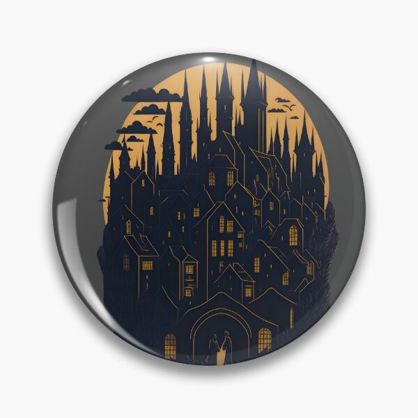 Item preview, Medieval Cityscape Abstarct cartoon Night designed and sold by MoxieVibe.