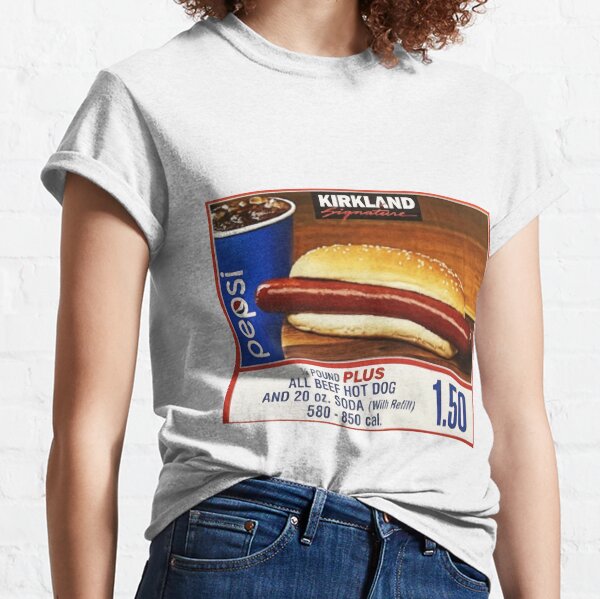 Worn Free Hot Dog T-Shirt. Spanish Hot Dog Tee. Mystery Sausage T-Shirt. X-Large / Gray / Mens