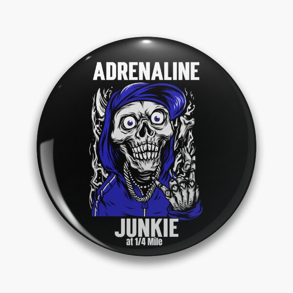 Artikelvorschau, Adrenalinjunkie bei 1/4 Mile Racing Skull Race Track Drag Strip Drag Racing Drag Racer Street Racer entworfen und verkauft von CarantinedChaos.