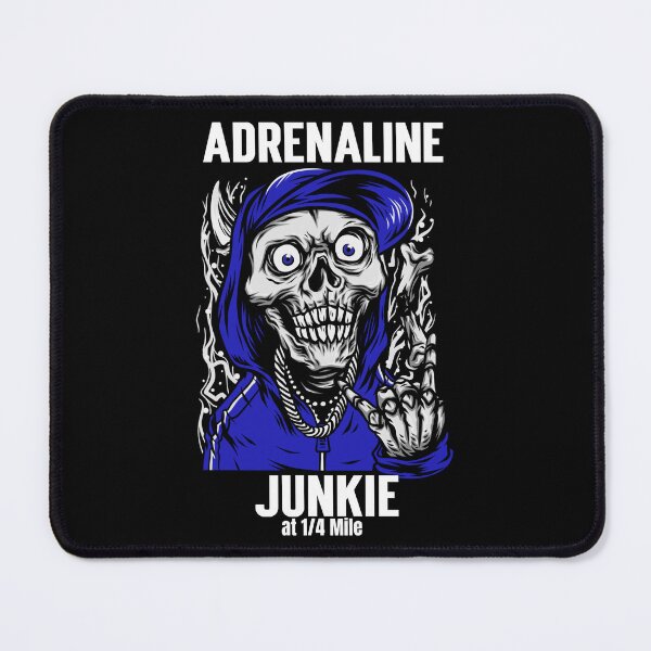 Artikelvorschau, Adrenalinjunkie bei 1/4 Mile Racing Skull Race Track Drag Strip Drag Racing Drag Racer Street Racer entworfen und verkauft von CarantinedChaos.