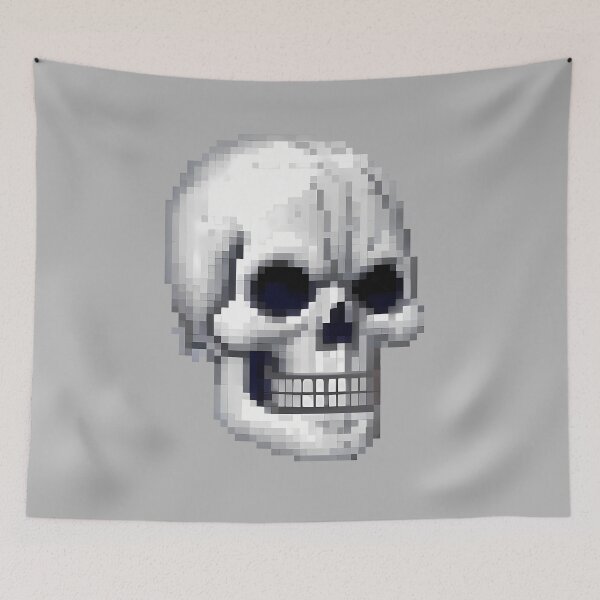 Item preview, Retro pixelated game skull. designed and sold by twisted-dot.