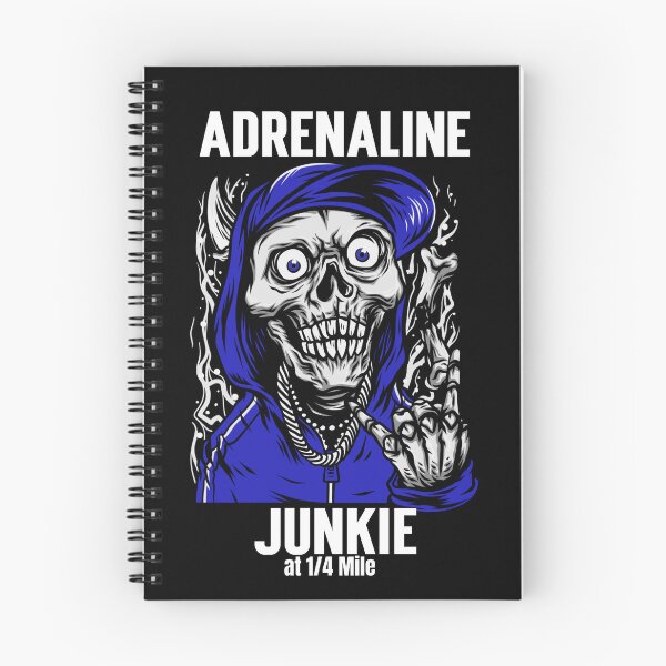 Artikelvorschau, Adrenalinjunkie bei 1/4 Mile Racing Skull Race Track Drag Strip Drag Racing Drag Racer Street Racer entworfen und verkauft von CarantinedChaos.