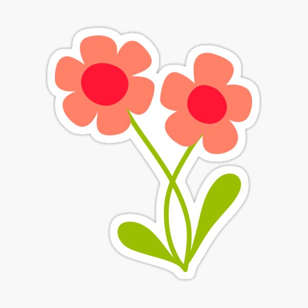 Item preview, Coral Red Bright Flower Cluster designed and sold by Nicola-Rowe.