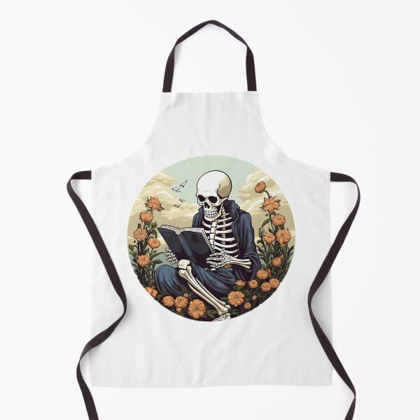 Item preview, Enchanted Skeleton Immersed in the Joy of Reading - Reading Cartoon Characters designed and sold by Ordinary Life Works.