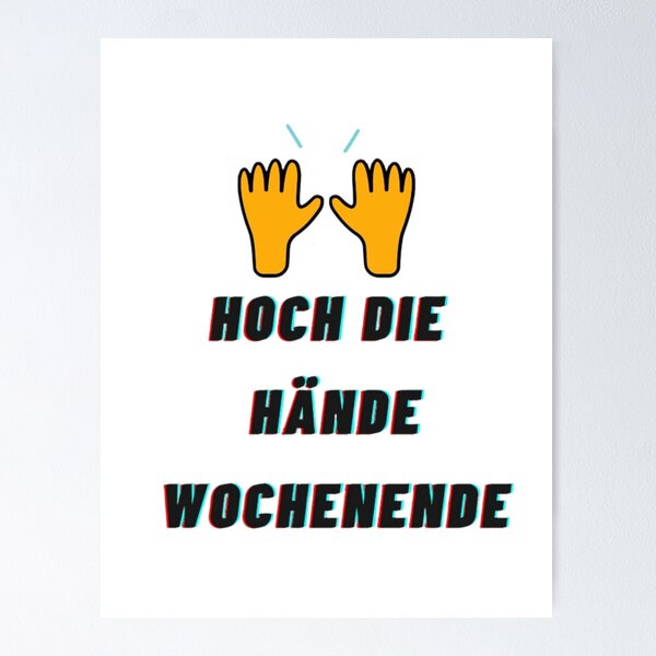 H%c3%a4nde Posters Redbubble Sale for 