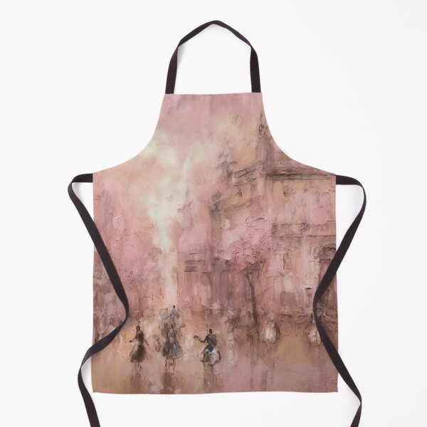 Item preview, Coquette aesthetic vintage painting of an old pink city designed and sold by Coquette Art.