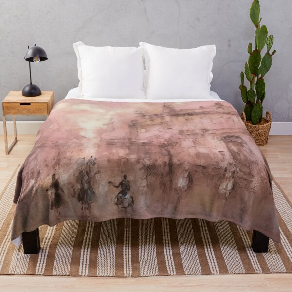 Item preview, Coquette aesthetic vintage painting of an old pink city designed and sold by Coquette Art.