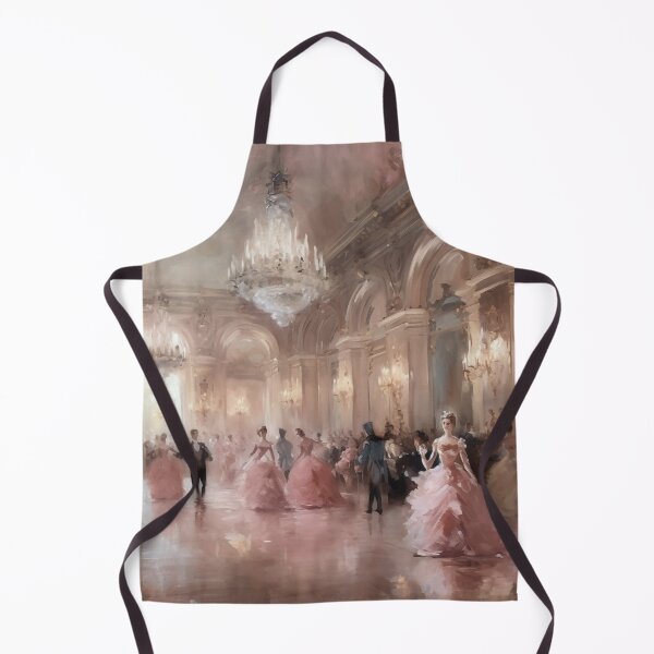 Item preview, Coquette aesthetic vintage painting of an old pink ballroom designed and sold by Coquette Art.