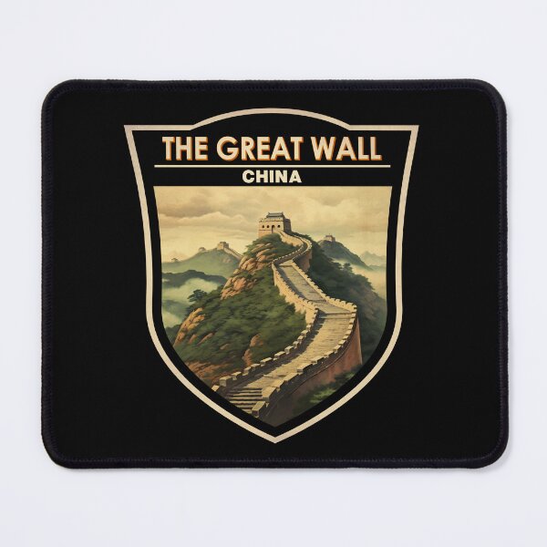 Item preview, The Great Wall of China Travel Art Badge designed and sold by KrisSidDesigns.