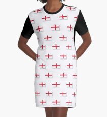Flag of England, pattern Graphic T-Shirt Dress