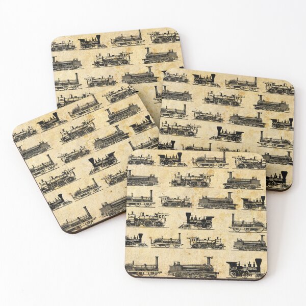 Item preview, Vintage retro steam old engine train print rough designed and sold by Nishad4.