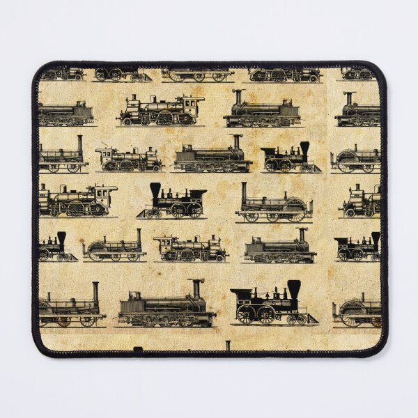 Item preview, Vintage retro steam old engine train print rough designed and sold by Nishad4.