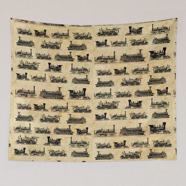 Item preview, Vintage retro steam old engine train print rough designed and sold by Nishad4.