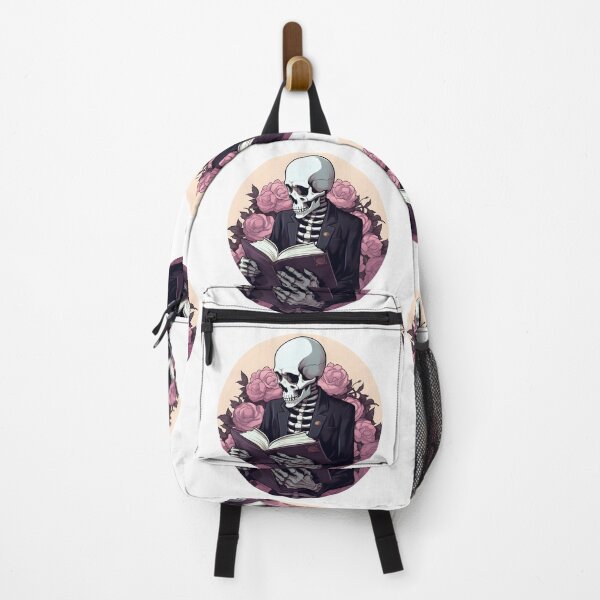 Item preview, Enchanted Skeleton Immersed in the Joy of Reading - Reading Cartoon Characters designed and sold by Ordinary Life Works.