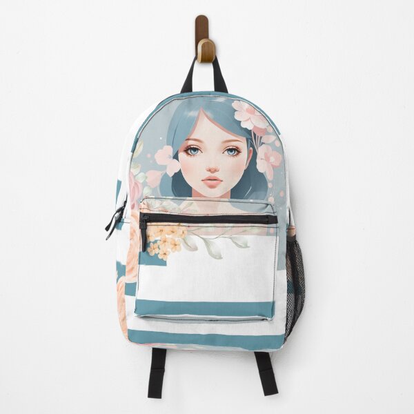 Item preview, Beautiful woman with babyblue hair, pastel tones designed and sold by Piano-pn.