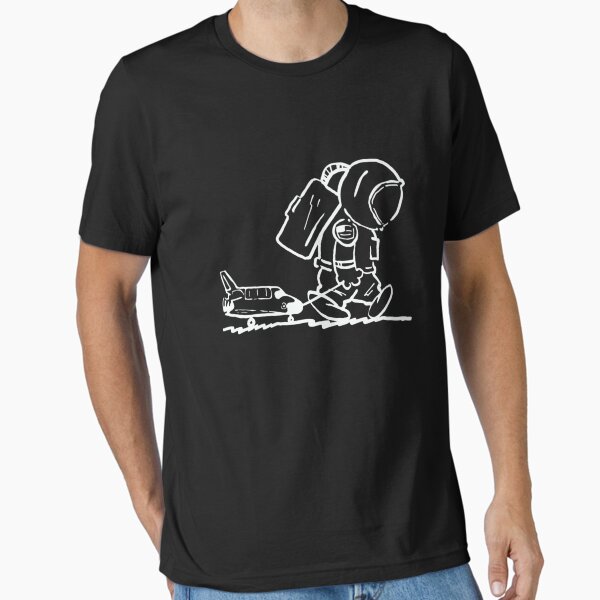 Item preview, Sad astronaut pulling space shuttle (black) designed and sold by Peternin.