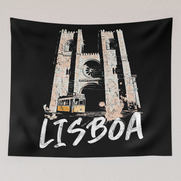 Item preview, Lisbon Cathedral & Iconic Tramway Illustration | Historic Landmarks designed and sold by Lemomo-artworks.