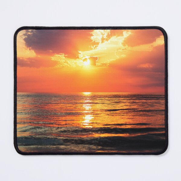 Item preview, Relaxing Coastal Sunset with reflections on the water and orange sky designed and sold by thespecialtyhub.