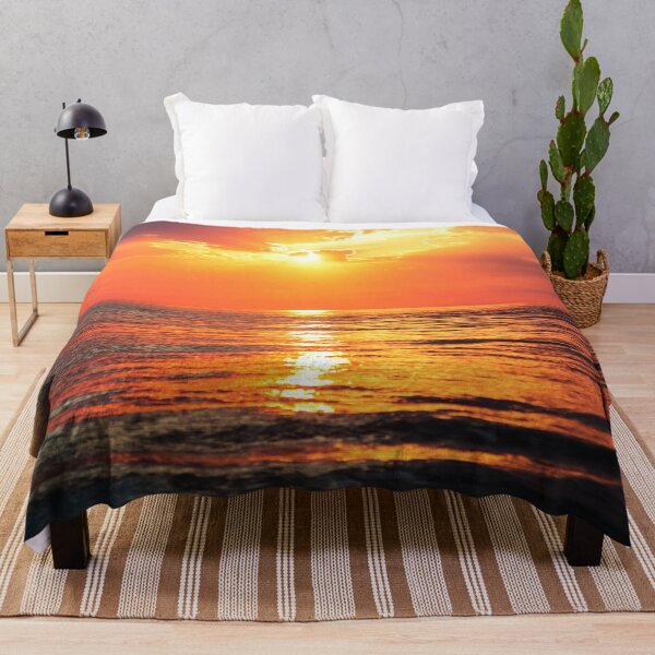 Item preview, Relaxing Coastal Sunset with reflections on the water and orange sky designed and sold by thespecialtyhub.